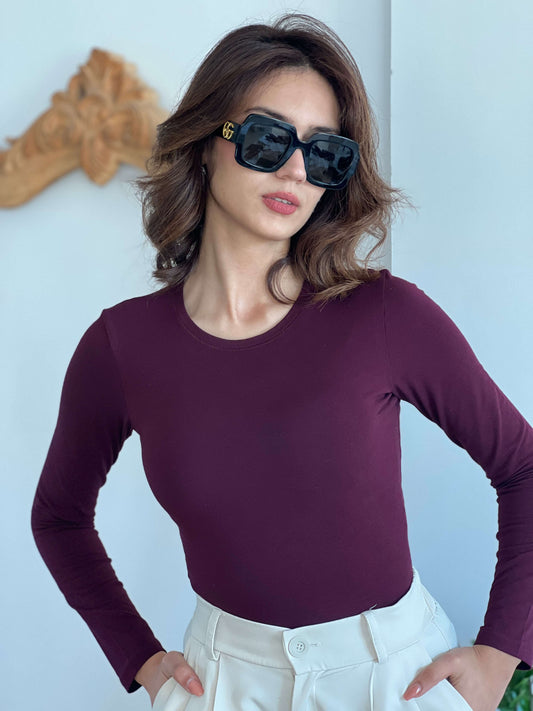 T-Shirt Col Rond Burgundy | Spécial Saint-Valentin ❤️