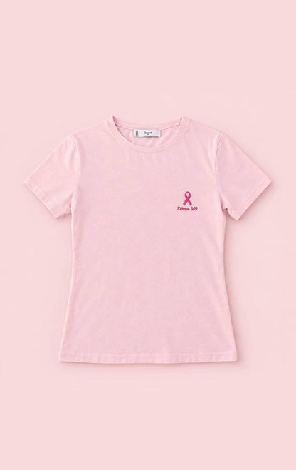 T-shirt Rose Brodé – Édition Spéciale Octobre Rose