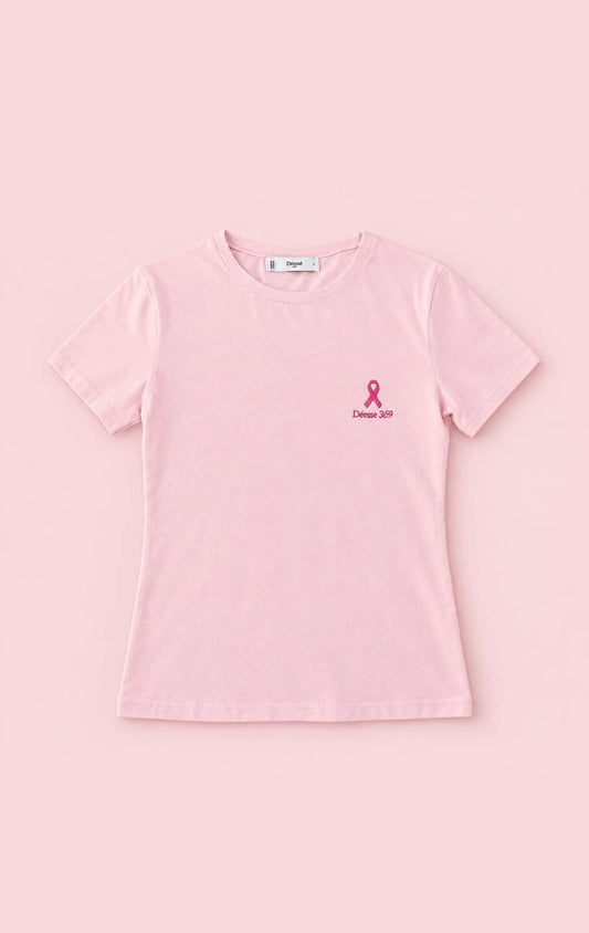 T-shirt Rose Brodé – Édition Spéciale Octobre Rose
