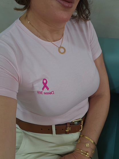 T-shirt Rose Brodé – Édition Spéciale Octobre Rose