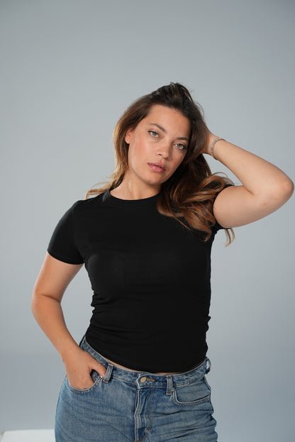 Tee- shirt col rond demi manches